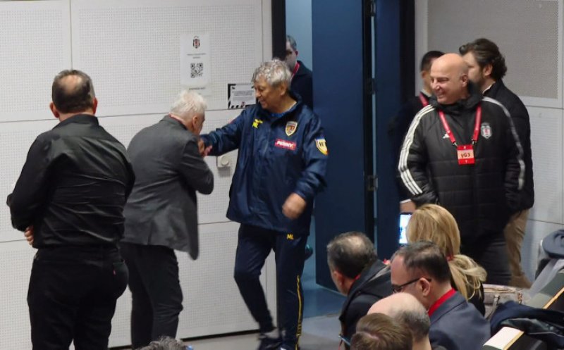 Cine i-a pupat mâna lui Lucescu înaintea conferinței de presă premergătoare meciului Turcia - România