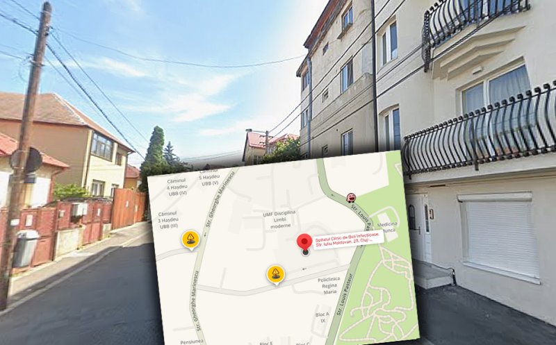 Groapă uriașă gata să se surpe pe o stradă cu un spital important din Cluj-Napoca / ”E lată!”