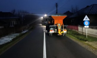 Cu doar câteva zile înainte de Paște, drumarii clujeni au intervenit pentru deszăpezire