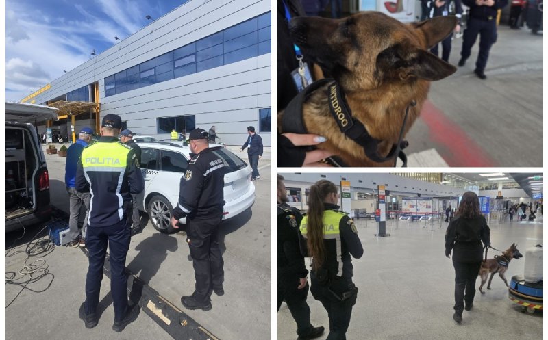 Aeroportul din Cluj, împânzit de forțe de ordine: sute de persoane legitimate și zeci de mașini verificate