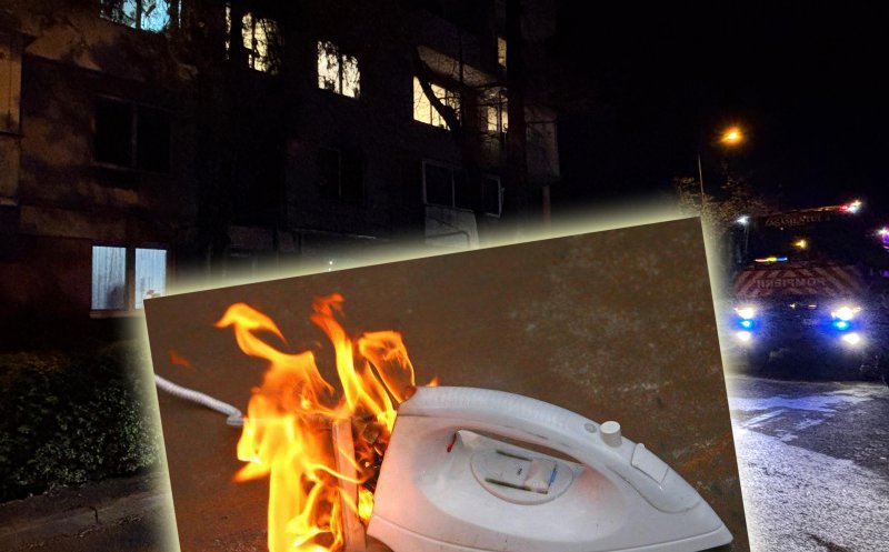 INCENDIU într-un bloc din Cluj-Napoca în seara de Înviere / 20 de locatari, în stradă din cauza unui fier de călcat uitat în priză