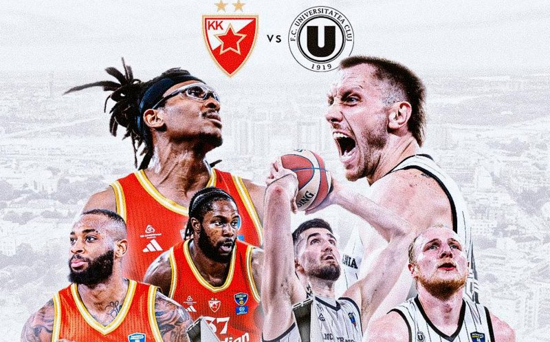 Trei jucători lipsesc din lotul U-BT Cluj-Napoca în meciul cu Steaua Roșie Belgrad