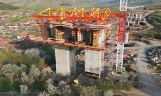 IMAGINI spectaculoase cu viaductele de la Nădășelu. Ce se mai întâmplă pe tronsonul Autostrăzii Transilvania care leagă Clujul de Sălaj