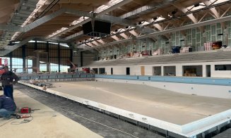 Cum arată Bazinul Olimpic din Borhanci, la interior, cu 2 luni înainte de finalizare