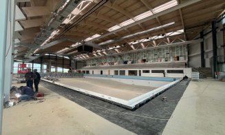 Cum arată Bazinul Olimpic din Borhanci, la interior, cu 2 luni înainte de finalizare