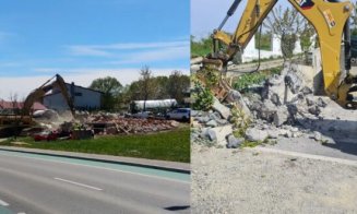 Au început demolările de construcții ilegale pe Valea Chintăului și Valea Fânațelor din Cluj-Napoca