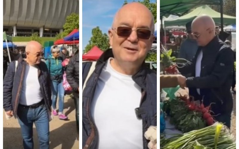 Emil Boc, la cumpărături în piața volantă lângă Cluj Arena: “Să mâncăm sănătos și să susținem economia locală”