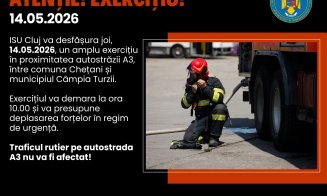 Planul Roșu de Intervenție, activat pe A3 într-un amplu exercițiu ISU Cluj cu victime multiple