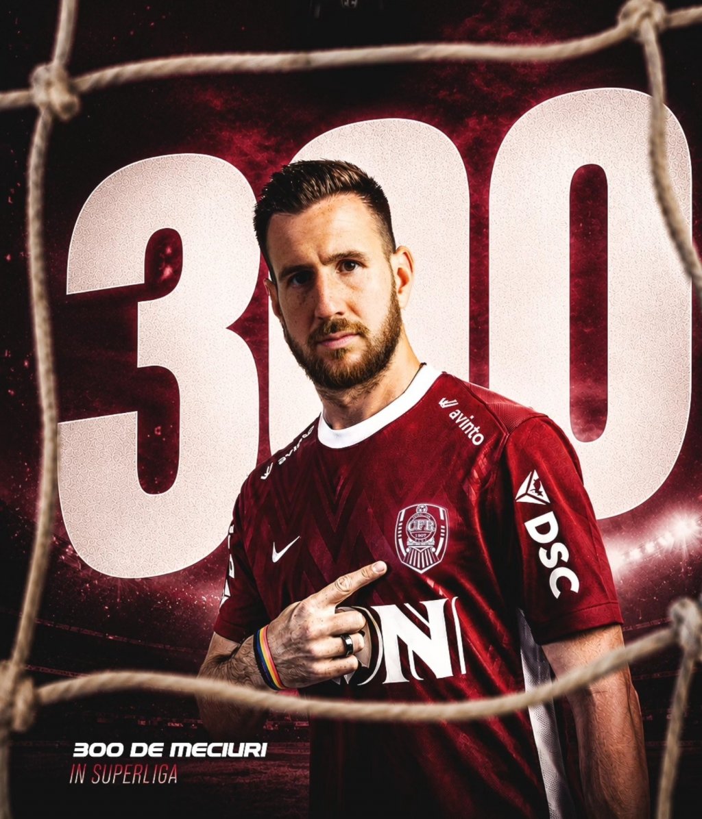 Moment important pentru Adrian Păun. Mijlocașul a ajuns la 300 de meciuri &icirc;n Superligă