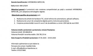 Comunicat de presă finalizare proiect