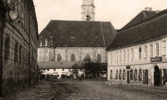 Actuala stradă Universității, înainte de Conti. În jurul bisericii Sf. Mihail, gherete