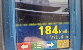 Un clujean și-a „început ziua în forță”: 184 km/h pe drum de 70, amendă și permis suspendat la prima oră