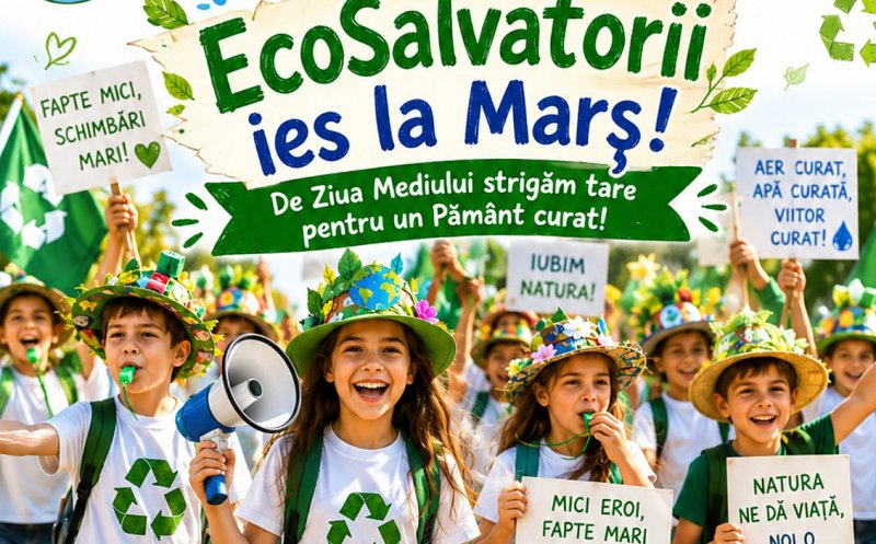 Copiii, eroi prin fapte mici pentru un viitor sustenabil / Astăzi, Marșul EcoPălăriilor de la Cluj, la Wonderland Resort