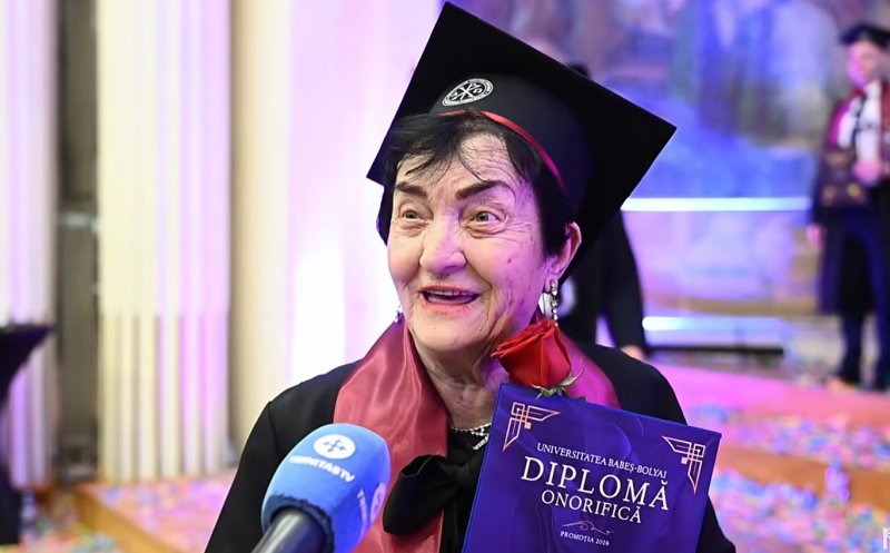 Cea mai vârstnică studentă din România a absolvit facultatea la UBB Cluj. Are 90 de ani