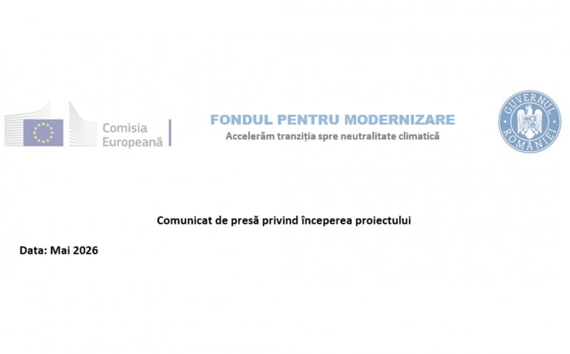 Comunicat de presă: CONCRETE DLX SRL implementează proiectul cu titlul: „Construire parc fotovoltaic şi alimentare cu energie electrică”