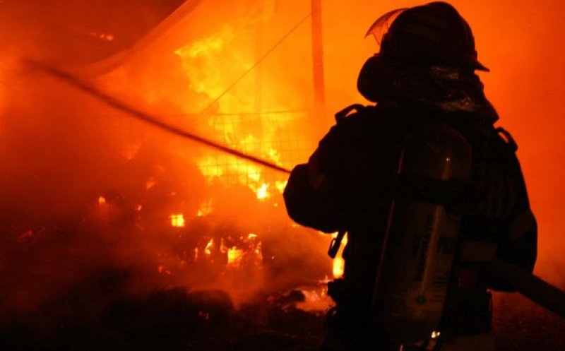 INCENDIU într-o gospodărie din județul Cluj. Proprietarul s-a grăbit să își salveze animalele
