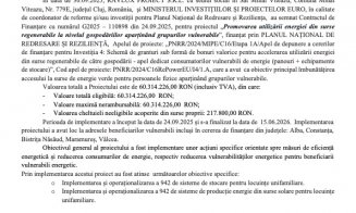 Anunț finalizare proiect