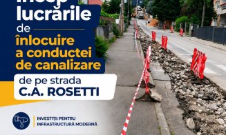 Canalizare nouă pe o stradă din Cluj-Napoca. Circulația este restricționată temporar