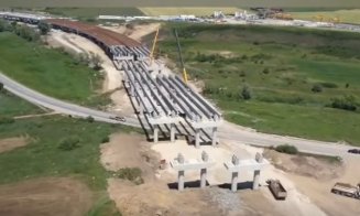 Autostrada Transilvania: Cel mai lung viaduct din România intră în linie dreaptă. Montarea grinzilor, aproape gata