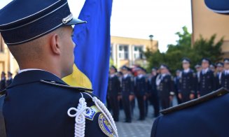 Start în cariera de polițist: 288  de viitori agenți au depus astăzi jurământul la Școala de Agenți de Poliție „Septimiu Mureșan”