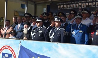 Start în cariera de polițist: 288  de viitori agenți au depus astăzi jurământul la Școala de Agenți de Poliție „Septimiu Mureșan”