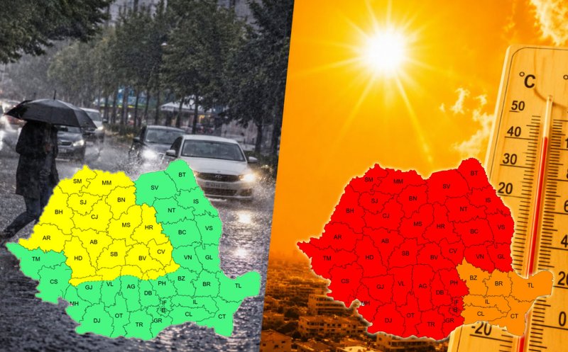 Clujul, între Codul Roșu de CANICULĂ și Codul Galben de AVERSE