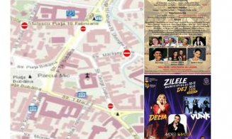 Atenție, șoferi! Restricții de circulație în zona centrală a Dejului pentru evenimentele și concertele de Zilele Municipiului Dej