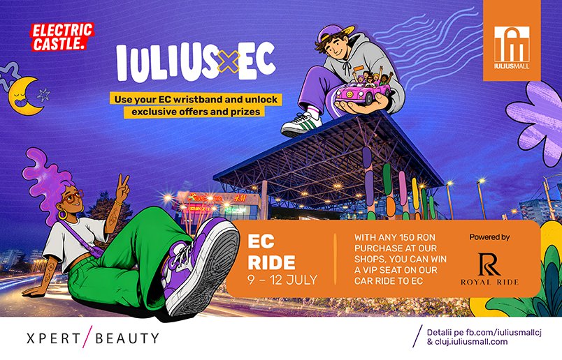 Experiența Electric Castle începe la Iulius Mall Cluj: câștigă un VIP Ride spre Bonțida