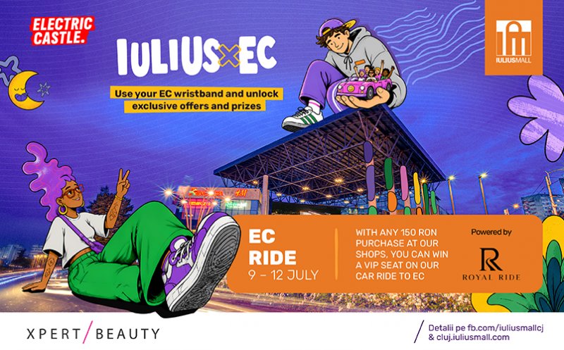 Experiența Electric Castle începe la Iulius Mall Cluj: câștigă un VIP Ride spre Bonțida