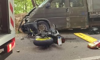 Cum s-a produs accidentul din Făget. Motociclistul, transportat de urgență la spital
