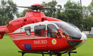 Mobilizare impresionantă în Cluj după un accident GRAV. Elicopterul SMURD intervine pentru două victime în stare critică