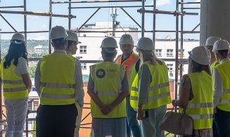 Noi IMAGINI de pe șantierul viitorului Centrului integrat de simulare, training și cercetare al UMF Cluj. Biblioteca va fi gata în această vară