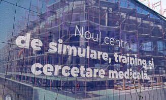 Noi IMAGINI de pe șantierul viitorului Centrului integrat de simulare, training și cercetare al UMF Cluj. Biblioteca va fi gata în această vară