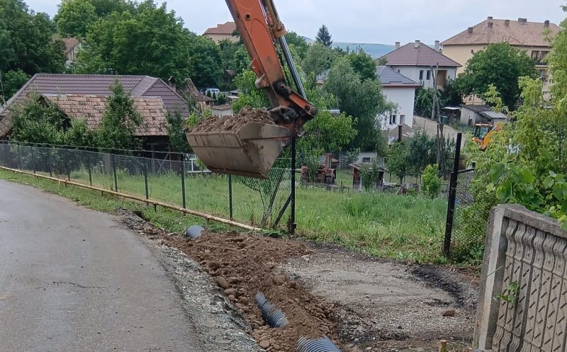 Lucrări pe un nou drum județean din Cluj. Se construiesc și accese la proprietăți