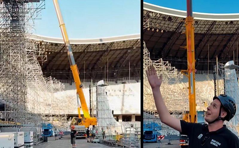 UNTOLD se instalează pe Cluj Arena: ”35 de elefanți atârnă aici, în aer!”