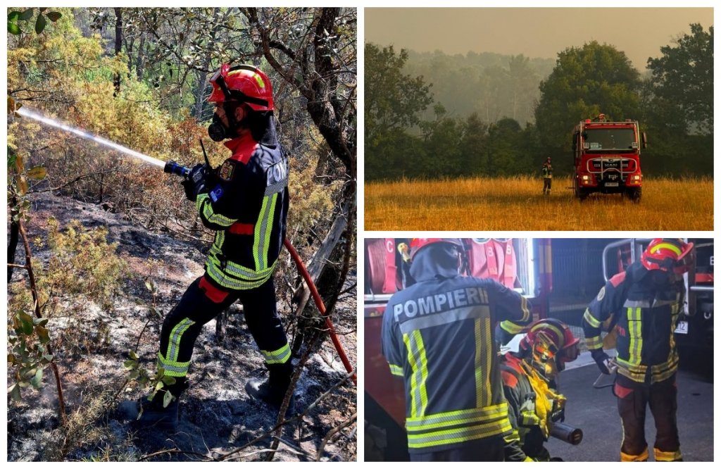 Pompierii români, în mijlocul infernului din Franța. Intervenție pentru salvarea locuințelor
