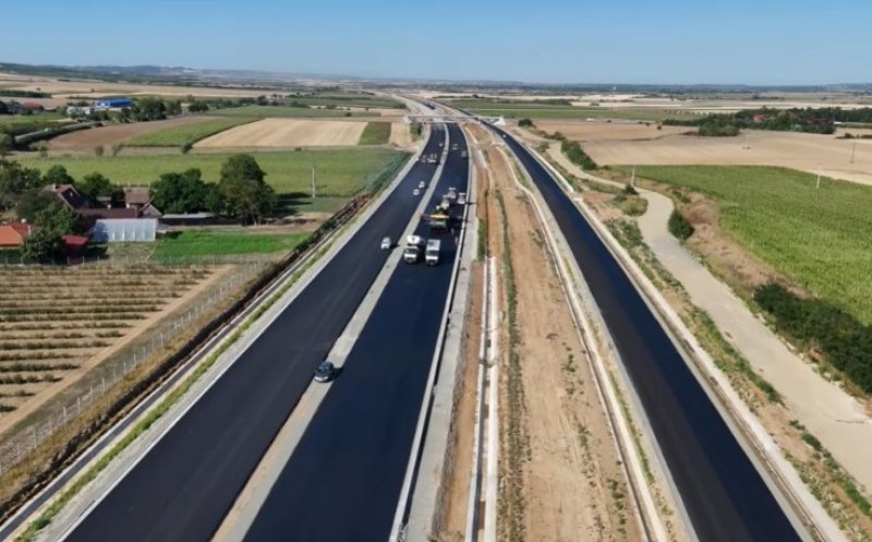 Chiribiș - Biharia, la 65%. Cum arată din dronă unul dintre cele mai avansate șantiere de pe Autostrada Transilvania