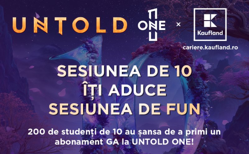 200 de studenți cu media 10 în sesiunea de vară vor primi abonamente General Access gratuite la UNTOLD ONE