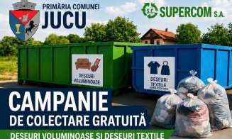 Primăria Jucu organizează o nouă campanie gratuită de colectare a deșeurilor voluminoase și textile
