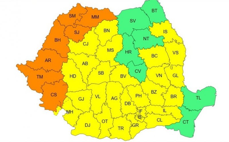 Zi deosebit de caldă în cea mai mare parte a ţării. Cod galben la Cluj. Ce va urma