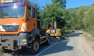 Se modernizează drumul județean care duce la pârtia de schi de la Buscat
