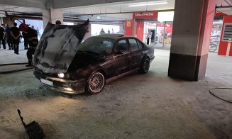 Incendiu într-o parcare subterană de pe strada Vaida Voievod din Cluj-Napoca