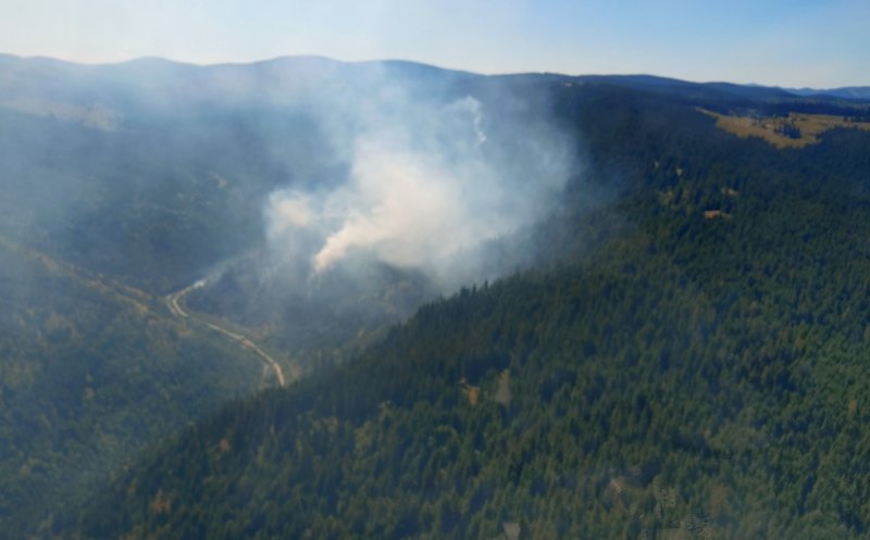 Incendii de vegetație în județul Cluj: un elicopter IGAv a intervenit la Mărișel