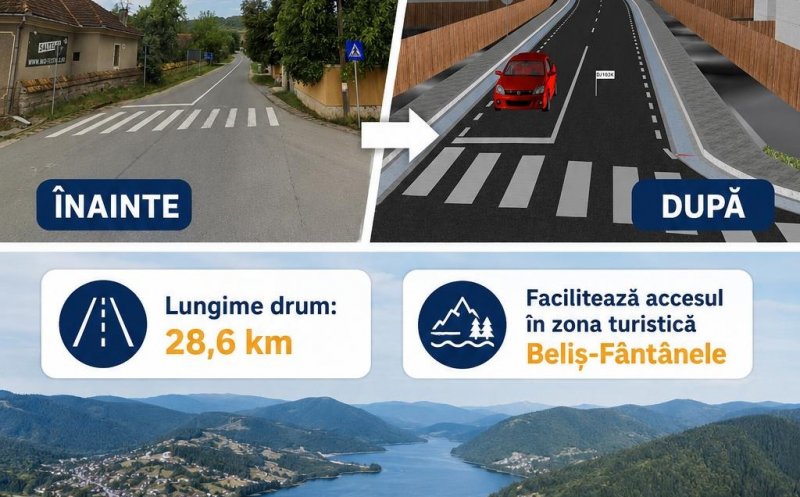 Contract de 150 mil. lei semnat de CJ Cluj. Drumul va facilita accesul în zona turistică Beliș-Fântânele