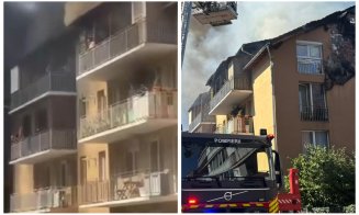 Imagini dramatice de la incendiul puternic din Florești. Locatari blocați în apartamente / Pompierii au intervenit de urgență