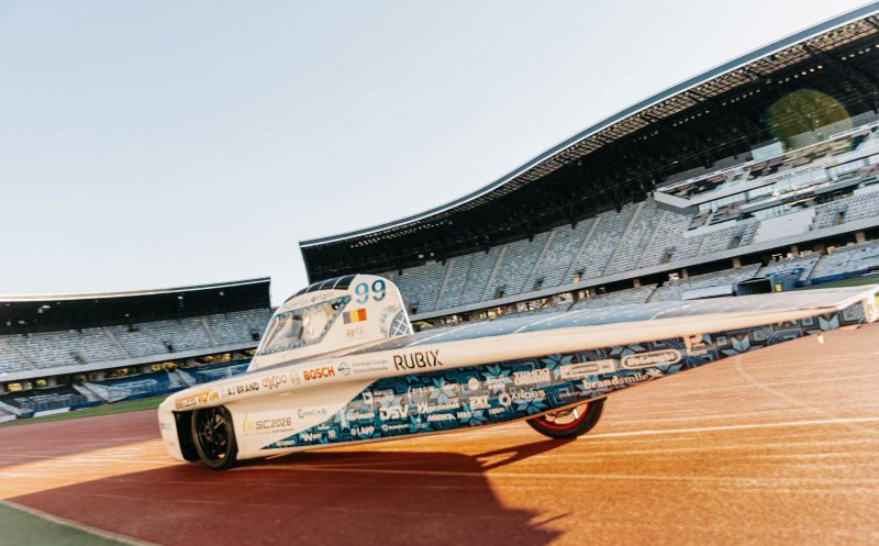 OZN pe Cluj Arena? Doar un vehicul solar pe circuit