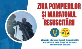 Ziua Pompierilor, sărbătorită la Cluj-Napoca. Expoziție de tehnică și Maratonul Resuscitării în Parcul Central