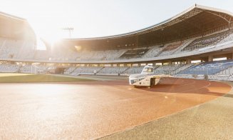 Cluj Arena, pistă pentru mașina viitorului! Studenții UTCN își testează bolidul solar înaintea marii competiții
