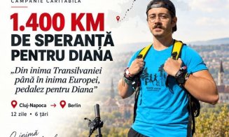 1.400 de kilometri pentru Diana. Un student din Cluj a plecat singur pe bicicletă spre Berlin ca să salveze o fetiță de 13 ani
