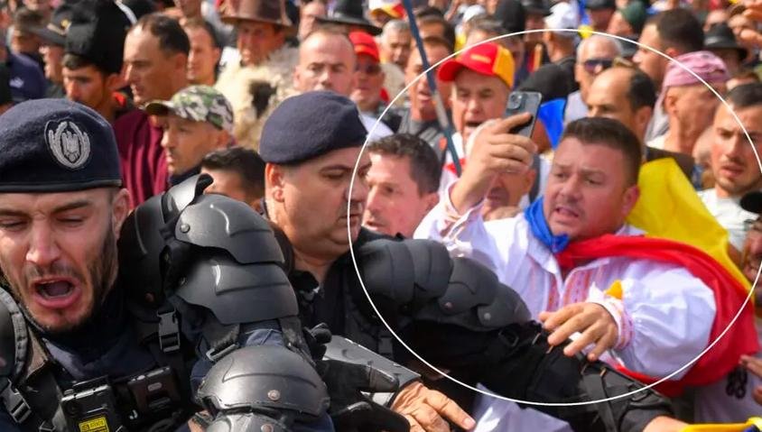 Vlad Ștețca, consilier AUR Cluj, drept la replică în legătură cu articolul despre participarea la protestul de la București: ”Am protejat un jandarm căzut pe jos”